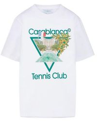 CASABLANCA Tennis Club Icon Printed T-shirt - Multicolour