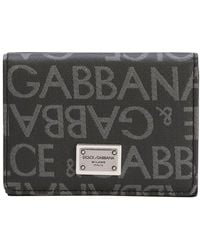 Dolce & Gabbana - Coated Jacquard French Flap Wallet - Lyst
