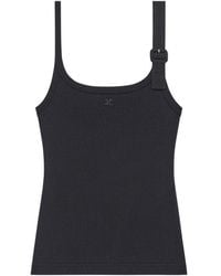 Courreges - 90's Buckle Rib Tank Top - Lyst