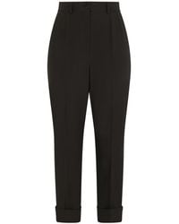 Dolce & Gabbana - Woolen Pants With Turn-Ups - Lyst