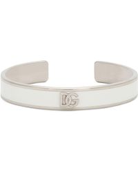 Dolce & Gabbana - Bracelet rigide en émail à logo DG - Lyst