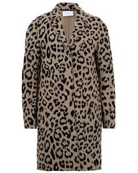 Harris Wharf London Manteau Cocoon en laine bouillie - Noir