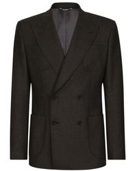 Dolce & Gabbana - Stretch Wool Flannel Jacket - Lyst