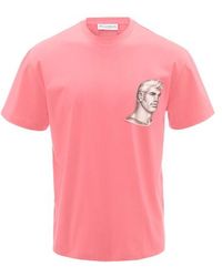JW Anderson X Tom Of Finland Chest Artwork T-shirt - Pink