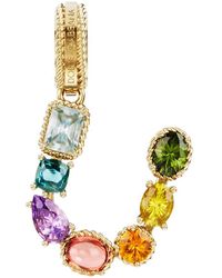 Dolce & Gabbana - Rainbow Alphabet U 18 Kt Yellow Gold Charm With Multicolor Fine Gems - Lyst