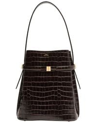 TOTEME - Belted Croco-Embossed Bucket Bag - Lyst