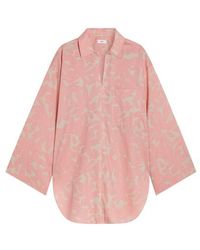 Closed Wide Sleeve Shirt - Pink