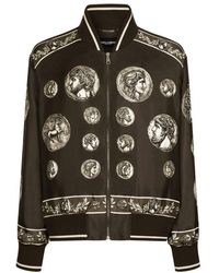 Dolce & Gabbana - Coin Print Silk Twill Jacket - Lyst
