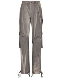 Dolce & Gabbana - Cotton Canvas Jogging Cargo Pants Garment Dyed - Lyst