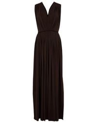 Max Mara - Drapiertes Maxikleid Aus Jersey Walter - Lyst