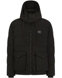 Dolce & Gabbana - Quilted Jacket With Hood - Lyst