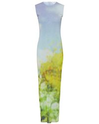 Acne Studios - Sleeveless Maxi Dress Blurred Print - Lyst
