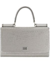 Dolce & Gabbana - Kim Dolce&Gabbana Satin Phone Bag With Fusible Rhinestones - Lyst