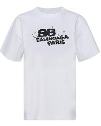 Balenciaga - Hand Drawn Bb Icon T-shirt Medium Fit - Lyst