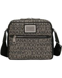 Dolce & Gabbana - Coated Jacquard Crossbody Bag - Lyst