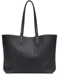 Fendi - Roma Leather Shopper Bag - Lyst