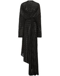 Balenciaga - Bb Monogram Front Drape Dress - Lyst