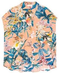 Momoní Charleston Shirt In Printed Silk Crepe De Chine - Lyst