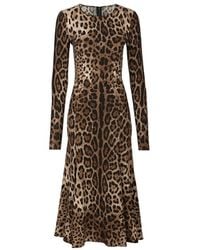 Dolce & Gabbana - Calf-Length Cady Dress - Lyst