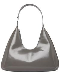 BY FAR Leather Amber Bag in Grey Womens Bags Hobo bags and purses 