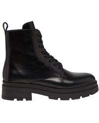 Anine Bing Luc Combat Boots in Black | Lyst UK