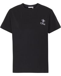 Chloé - Besticktes T-Shirt - Lyst