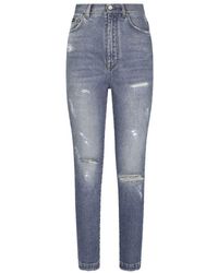 Dolce & Gabbana - Grace Jeans With Ripped Details - Lyst