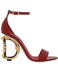 Dolce & Gabbana - Calfskin Baroque Dg Sandals - Lyst
