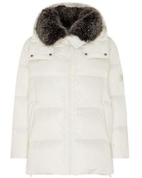 Yves Salomon - A-Line Puffer Jacket Made From A Water-Resistant Performance Fabric With A Fox Fur Collar - Lyst