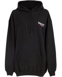 Balenciaga Pull a capuche noir Campaign