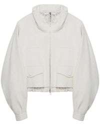 Loewe - Cotton And Silk Zip-Up Jacket - Lyst