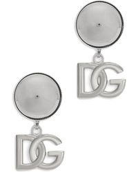 Dolce & Gabbana - Boucles d'oreilles à clips avec logo DG - Lyst