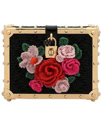 Dolce & Gabbana - Raffia Crochet Dolce Box Bag - Lyst