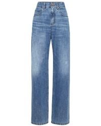 Brunello Cucinelli - Loose 5-Pocket Jeans - Lyst