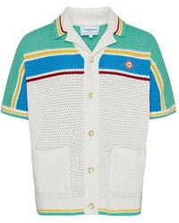 Casablanca - Crochet Effect Tennis Shirt - Lyst
