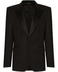 Dolce & Gabbana - Single-breasted Stretch Wool Sicilia-fit Tuxedo Jacket - Lyst