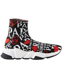 Low Price Balenciaga Speed Trainer Low With White Textured