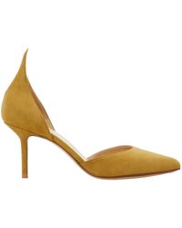 Francesco Russo D'orsay Leather Court Shoes - Natural