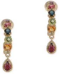 Dolce & Gabbana - Piercing-Ohrringe aus 18 kt Gelbgold mit verschiedenfarbigen Edelsteinen - Lyst