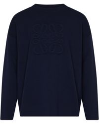 Loewe - Sweatshirt mit geprägtem Anagram-Logo - Lyst
