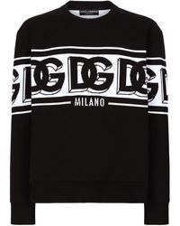 Dolce & Gabbana - Wool Jacquard Round-Neck Sweater - Lyst