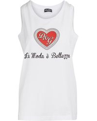 Dolce & Gabbana Débardeur La Moda e Belleza - Blanc