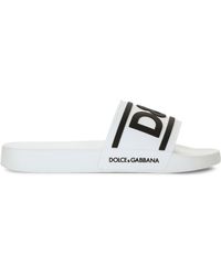 Dolce & Gabbana - Mules de plage en caoutchouc à logo DG - Lyst