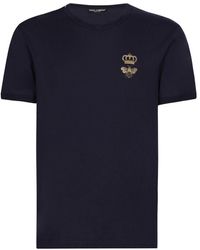 Dolce & Gabbana - Cotton T-shirt With Embroidery - Lyst