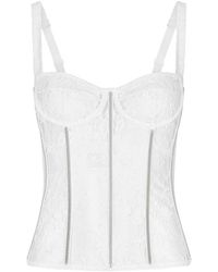 Dolce & Gabbana - Lace Lingerie Bustier With Straps - Lyst