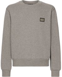 Dolce & Gabbana - Sweat en jersey avec étiquette à logo - Lyst