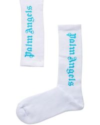 Herren Bekleidung Unterwäsche Socken Palm Angels Baumwolle Socken Aus Baumwolle Mit Logo ns in Weiß für Herren 