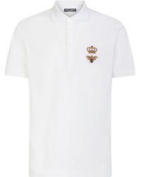 Dolce & Gabbana - Poloshirt aus Baumwollpiqué - Lyst