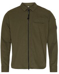 C.P. Company - Gabardine Zipped Overshirt - Lyst