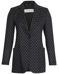 Max Mara Pittore Polka Dot Blazer - Black